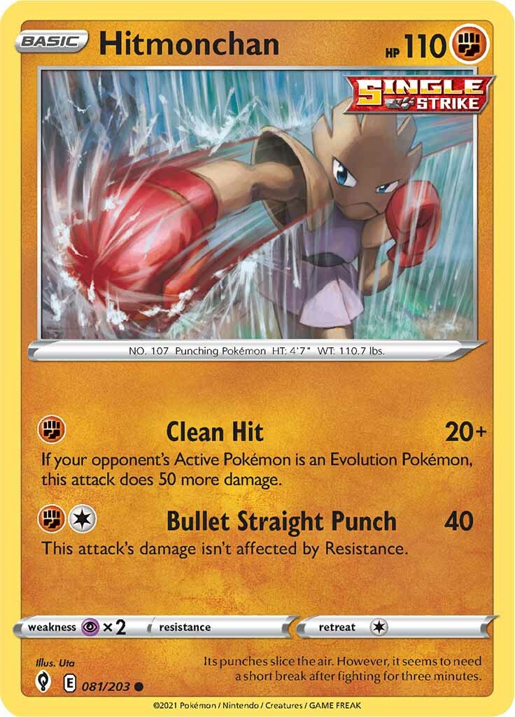 Hitmonchan (081/203) [Sword & Shield: Evolving Skies] | Good Games Morley