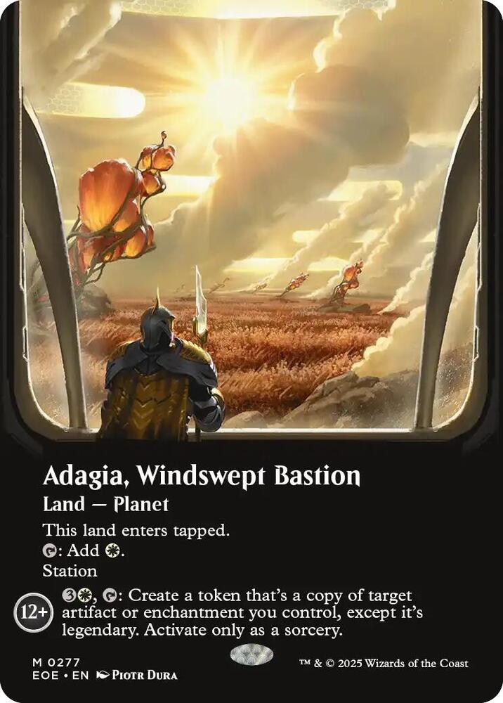 Adagia, Windswept Bastion 277 (Edge of Eternities)  - Borderless Foil | Good Games Morley
