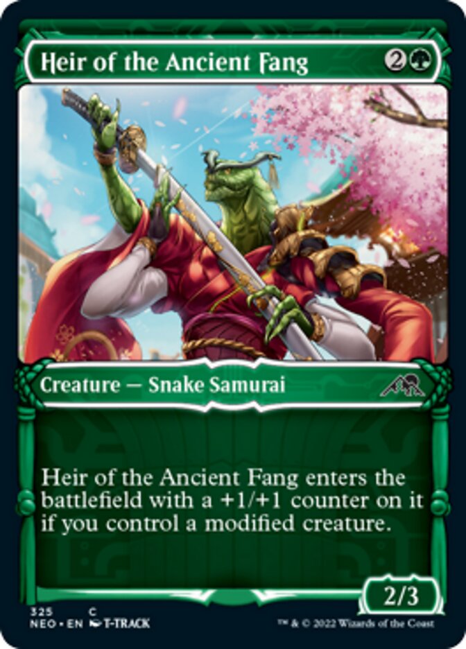 Heir of the Ancient Fang (Showcase Samurai) [Kamigawa: Neon Dynasty] | Good Games Morley