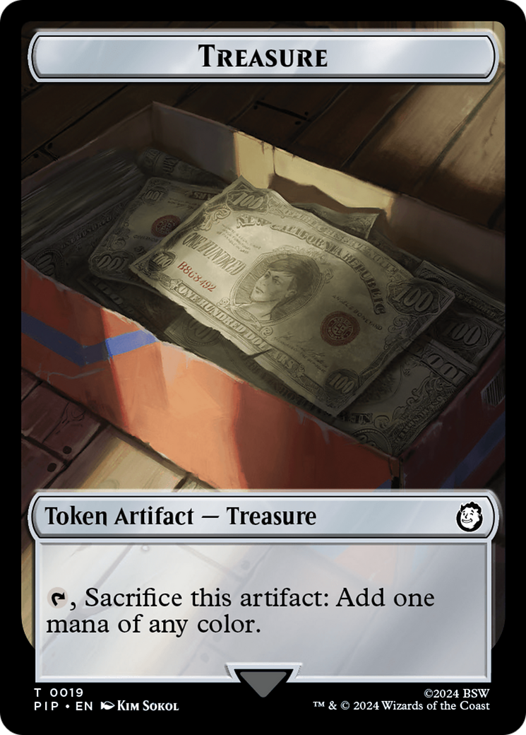 Robot // Treasure (019) Double-Sided Token [Fallout Tokens] | Good Games Morley