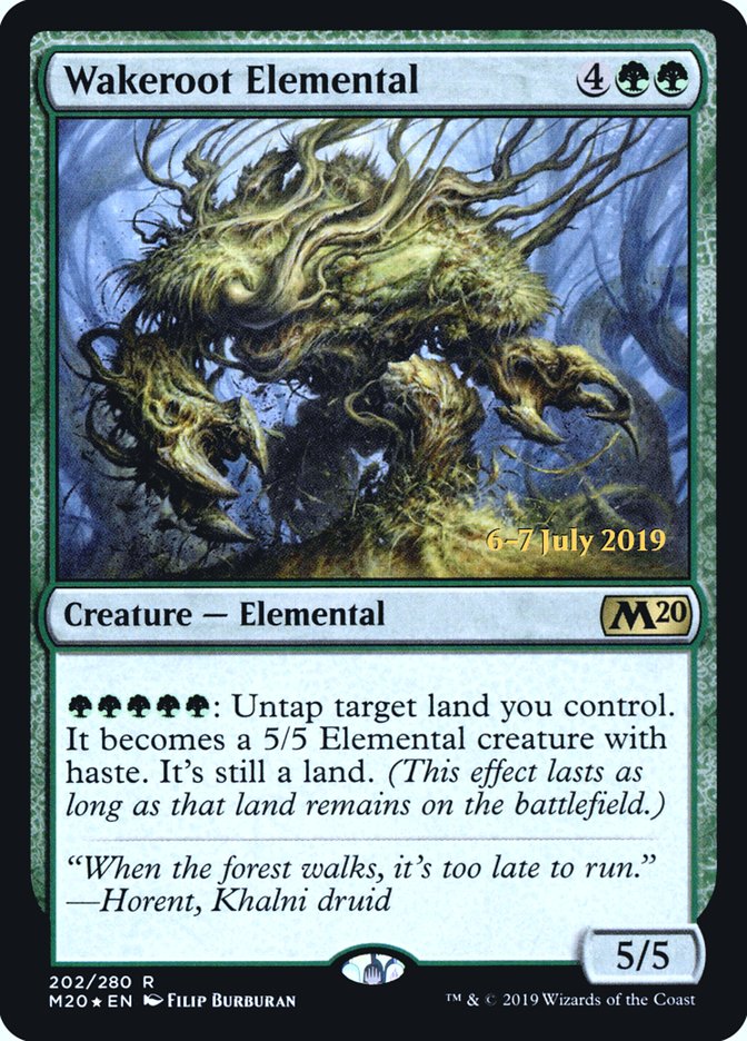 Wakeroot Elemental [Core Set 2020 Prerelease Promos] | Good Games Morley
