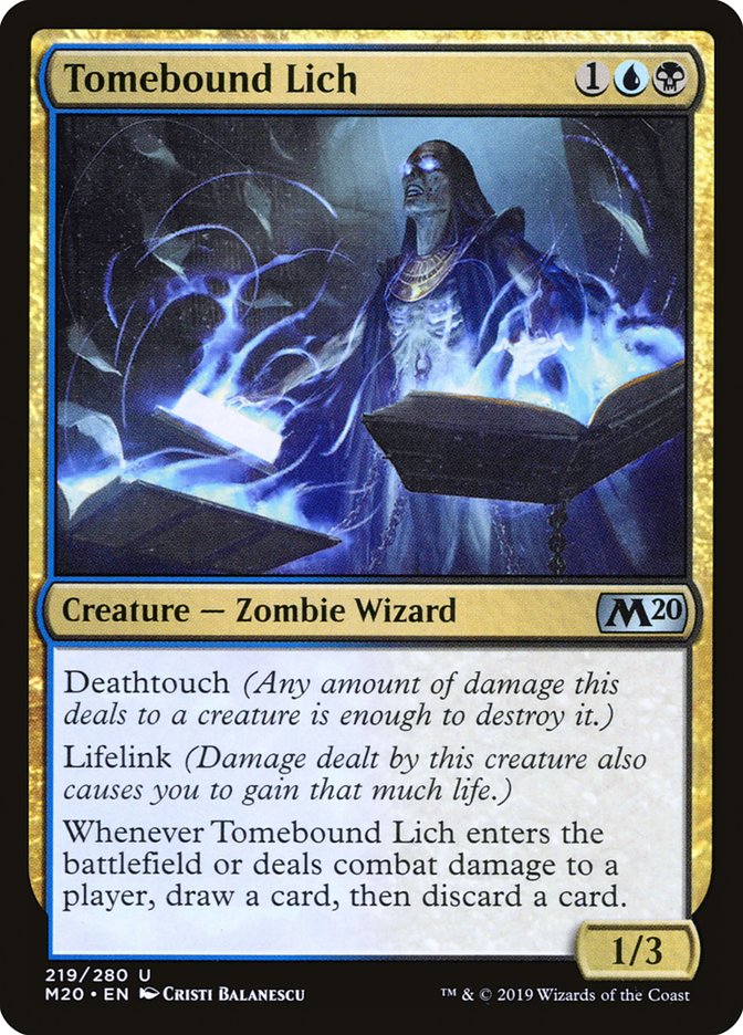 Tomebound Lich 219 (Core Set 2020)  | Good Games Morley