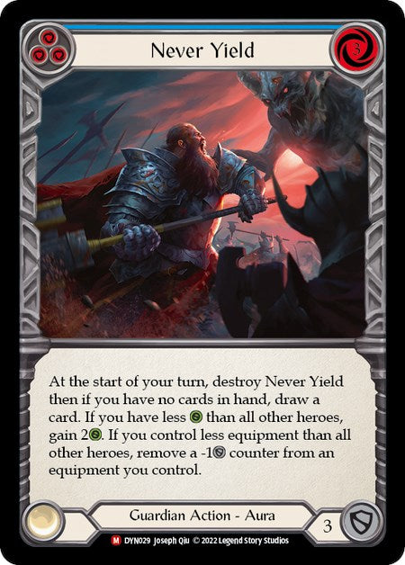 Never Yield [DYN029] (Dynasty)  Rainbow Foil | Good Games Morley
