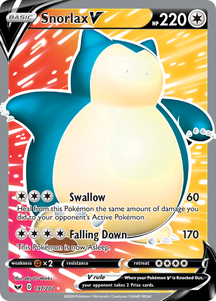 Snorlax V (197/202) [Sword & Shield: Base Set] | Good Games Morley