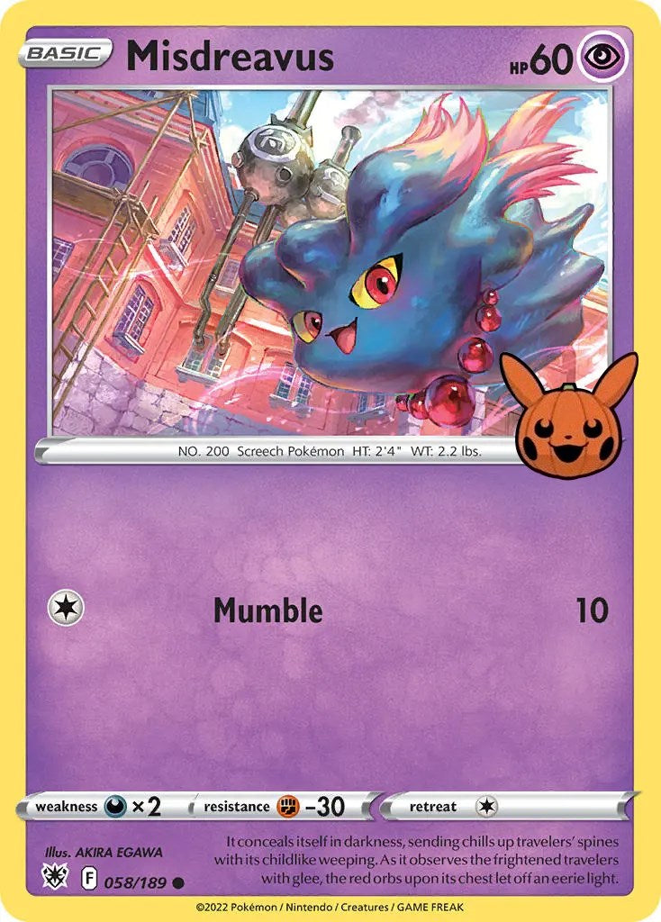 Misdreavus (058/189) [Trick or Trade] | Good Games Morley