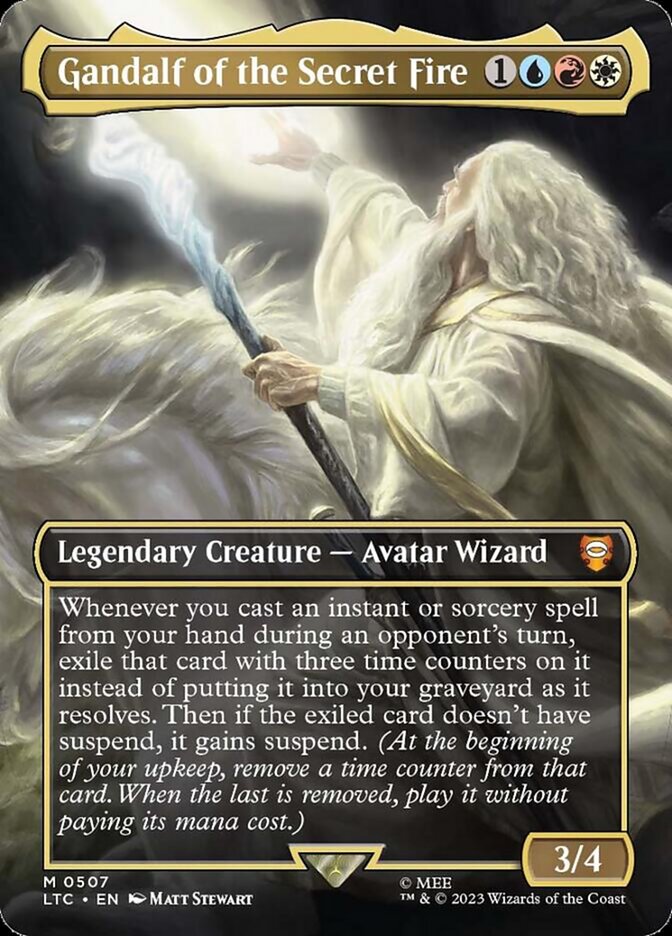 Gandalf of the Secret Fire 507/347 (Commander: The Lord of the Rings: Tales of Middle-earth)  - Borderless Foil | Good Games Morley