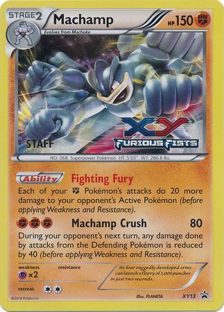 Machamp (XY13) (Staff) [XY: Black Star Promos] | Good Games Morley