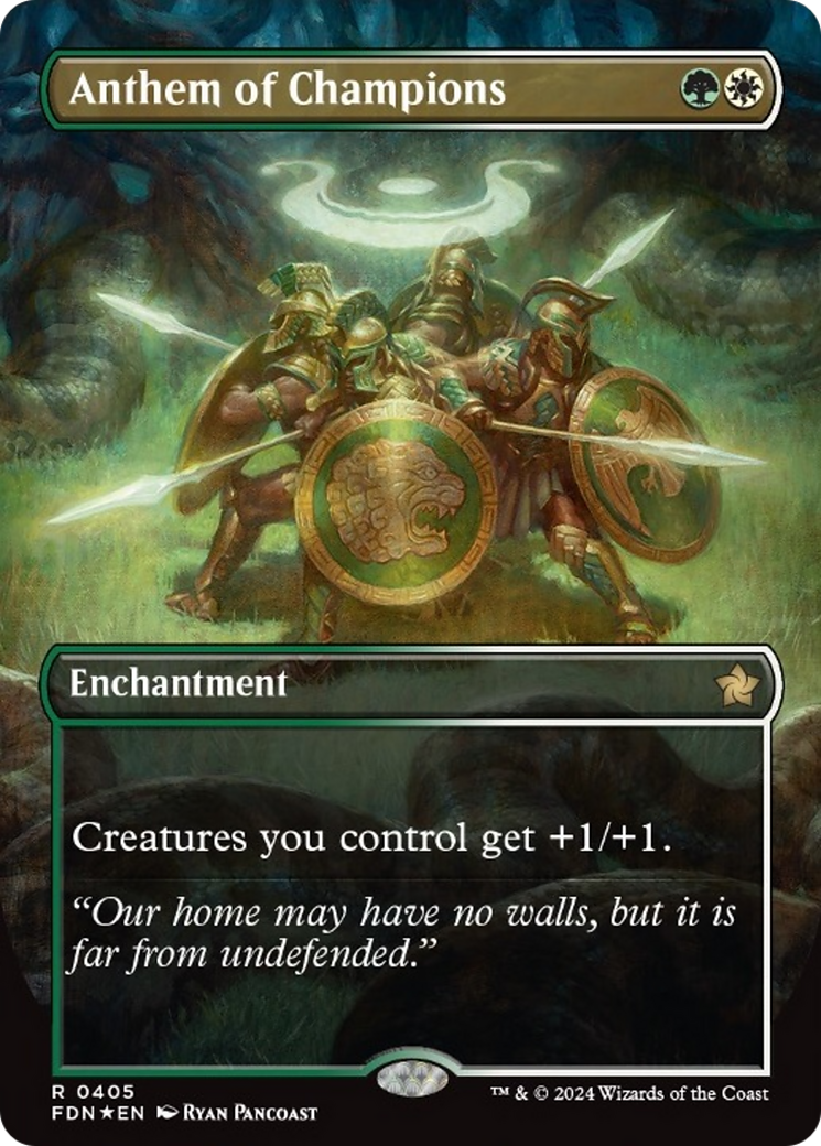 Anthem of Champions (Borderless Mana Foil) [Foundations] | Good Games Morley