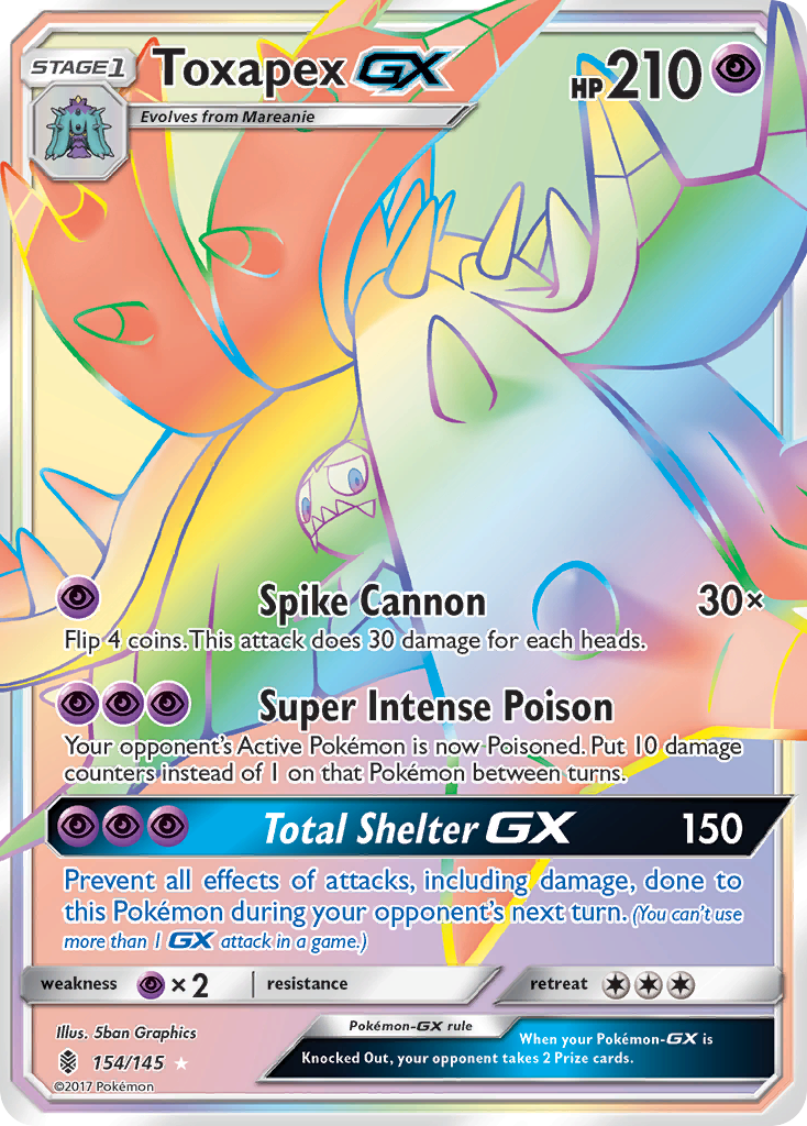 Toxapex GX (154/145) [Sun & Moon: Guardians Rising] | Good Games Morley