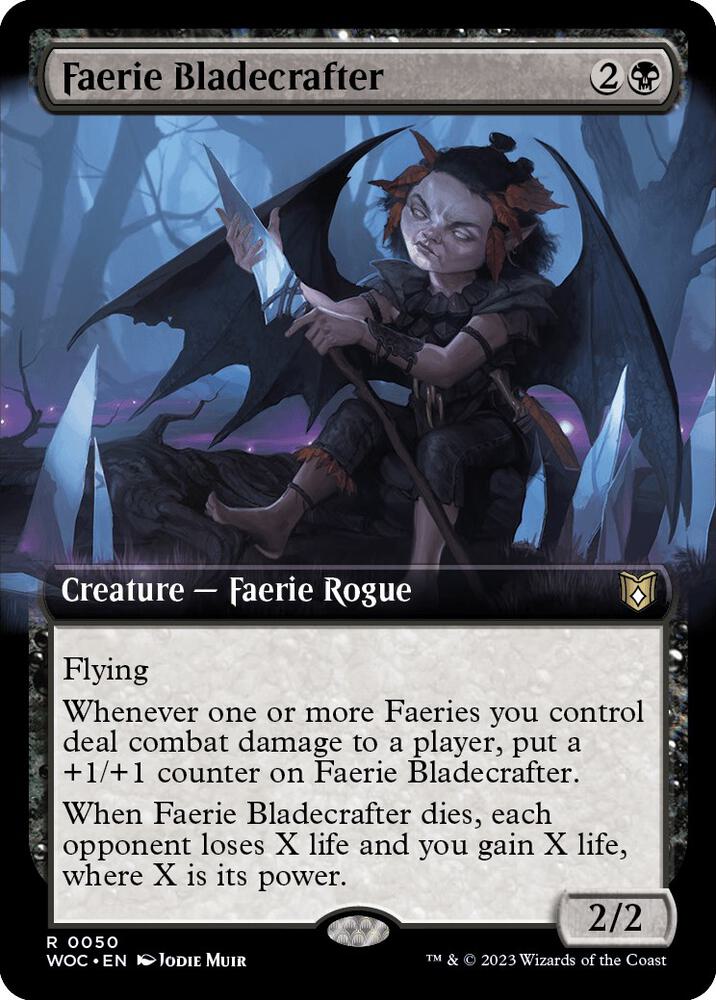 Faerie Bladecrafter 50/173 (Commander: Wilds of Eldraine)  - Extended Art | Good Games Morley