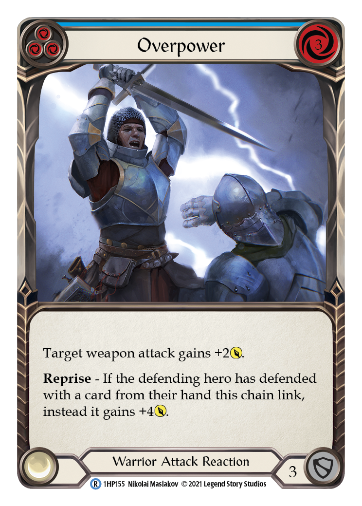 Overpower (Blue) [1HP155] (History Pack 1) | Good Games Morley
