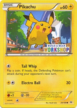 Pikachu (20/108) (Build A Bear Workshop Exclusive) [Miscellaneous Cards] | Good Games Morley