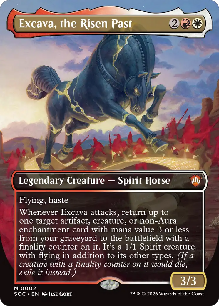 Excava, the Risen Past (Borderless) [Secrets of Strixhaven Commander] | Good Games Morley