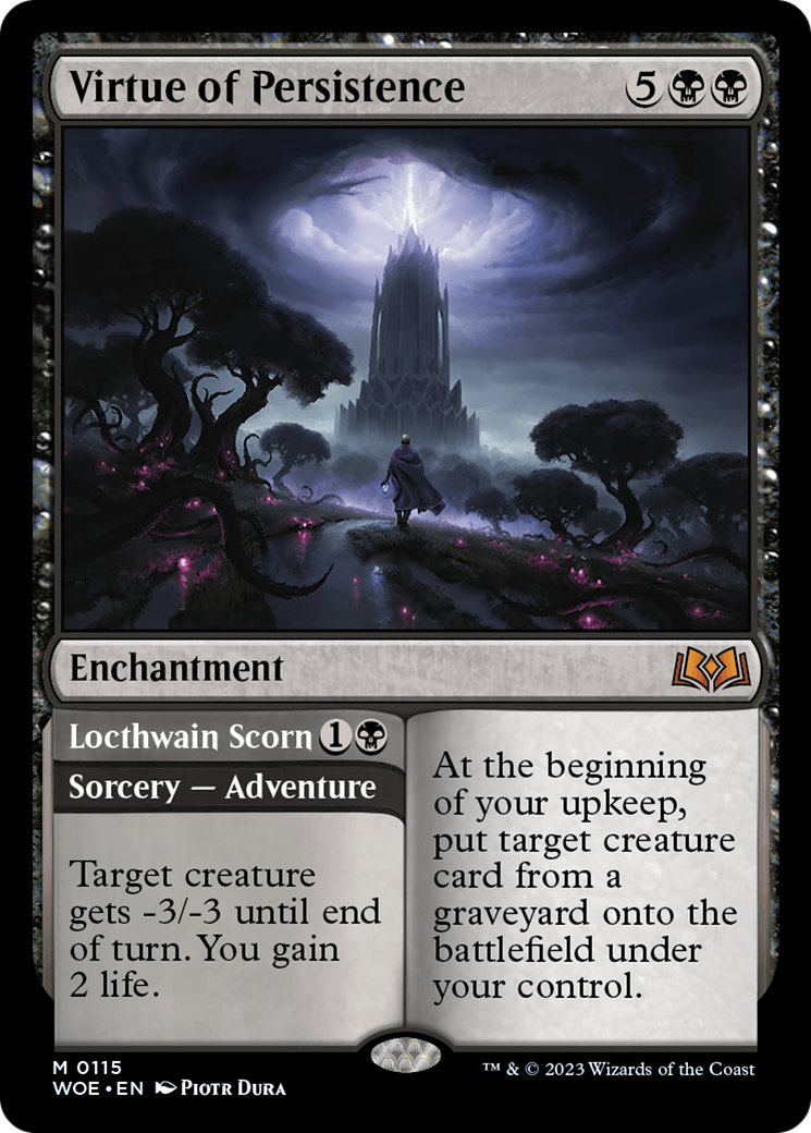 Virtue of Persistence // Locthwain Scorn [Wilds of Eldraine] | Good Games Morley