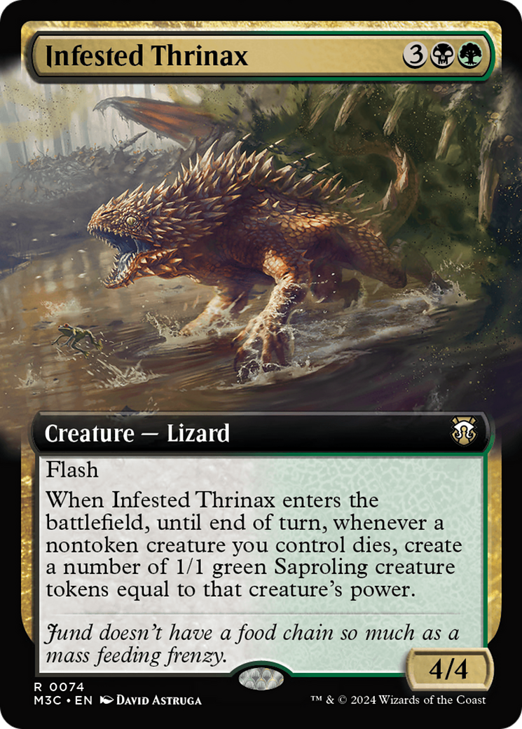 Infested Thrinax (Extended Art) [Modern Horizons 3 Commander] | Good Games Morley