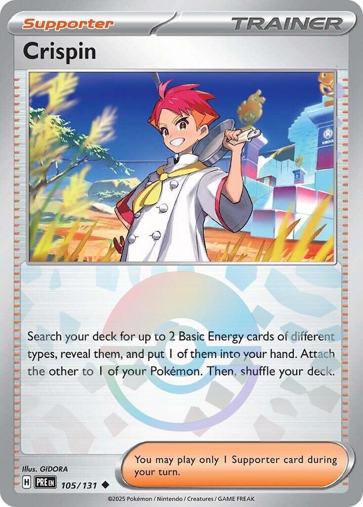Crispin (105/131) (Poke Ball Pattern) [Scarlet & Violet: Prismatic Evolutions] | Good Games Morley
