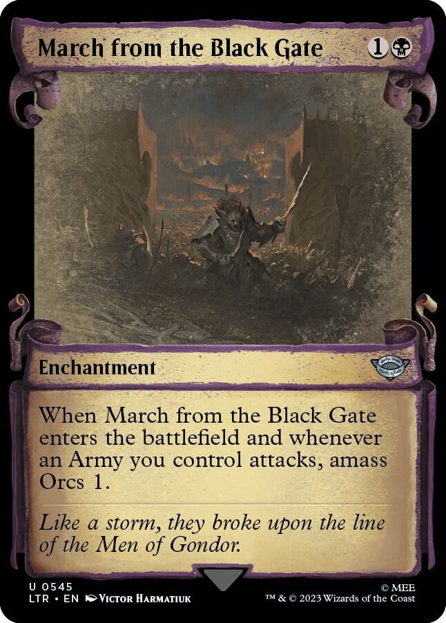 March from the Black Gate 545 (Universes Beyond: The Lord of the Rings: Tales of Middle-earth)  - Showcase Scroll Foil | Good Games Morley