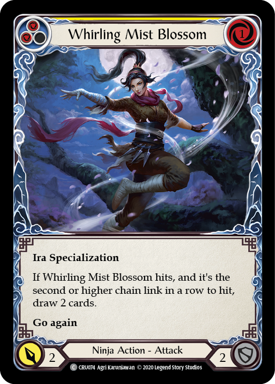 Whirling Mist Blossom [CRU074] (Crucible of War)  1st Edition Rainbow Foil | Good Games Morley
