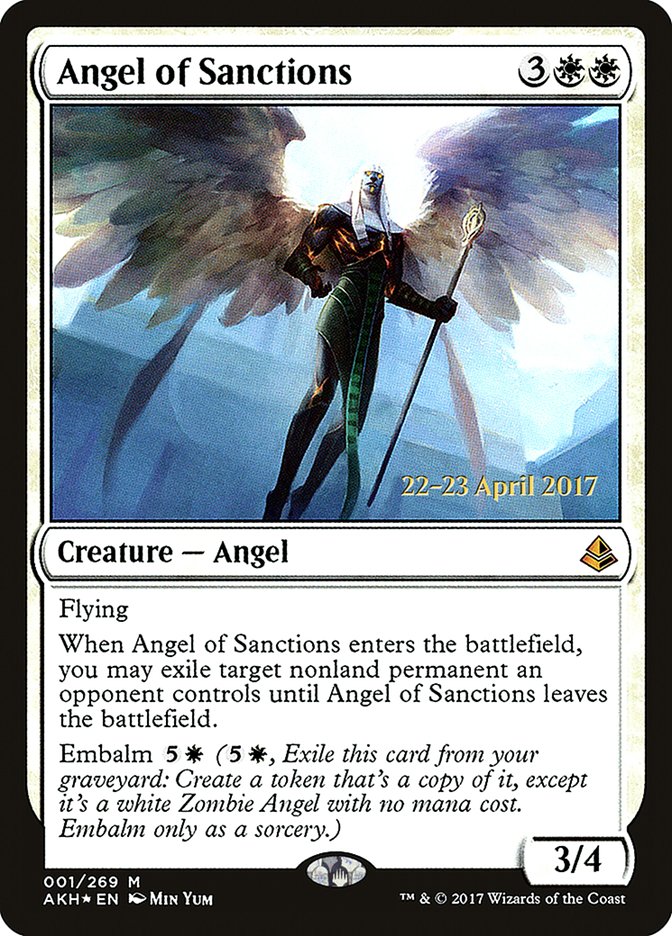 Angel of Sanctions [Amonkhet Prerelease Promos] | Good Games Morley