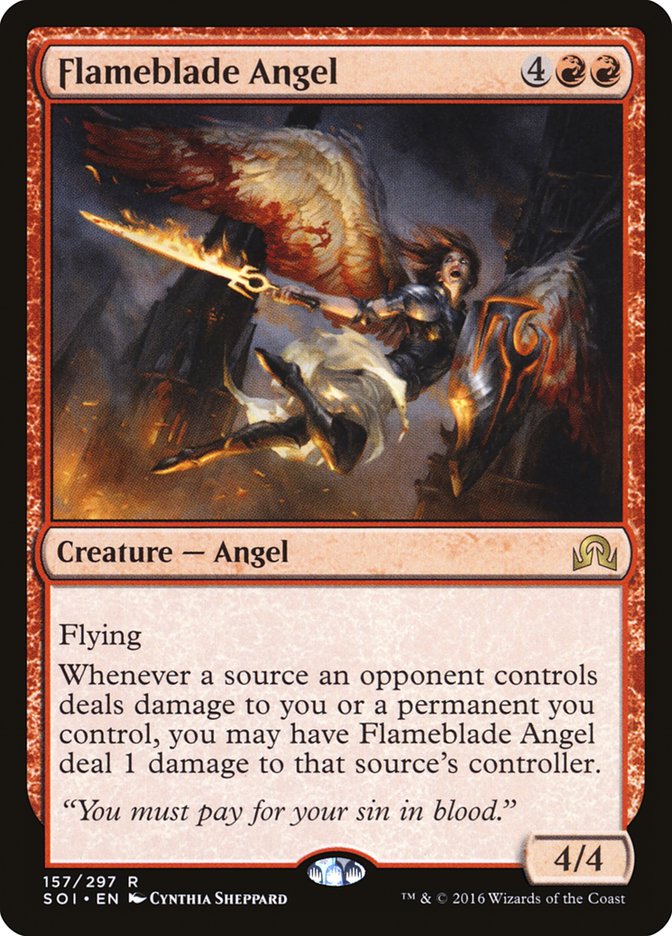 Flameblade Angel 157/297 (Shadows over Innistrad)  | Good Games Morley