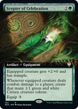Scepter of Celebration Extended Art 164 (Commander: Streets of New Capenna)  | Good Games Morley
