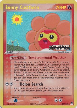 Sunny Castform (31/113) (Stamped) [EX: Delta Species] | Good Games Morley