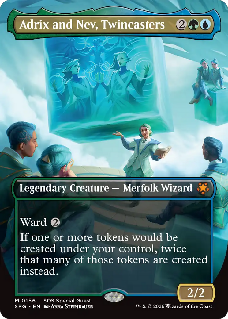 Adrix and Nev, Twincasters (Borderless) [Secrets of Strixhaven Special Guests] | Good Games Morley
