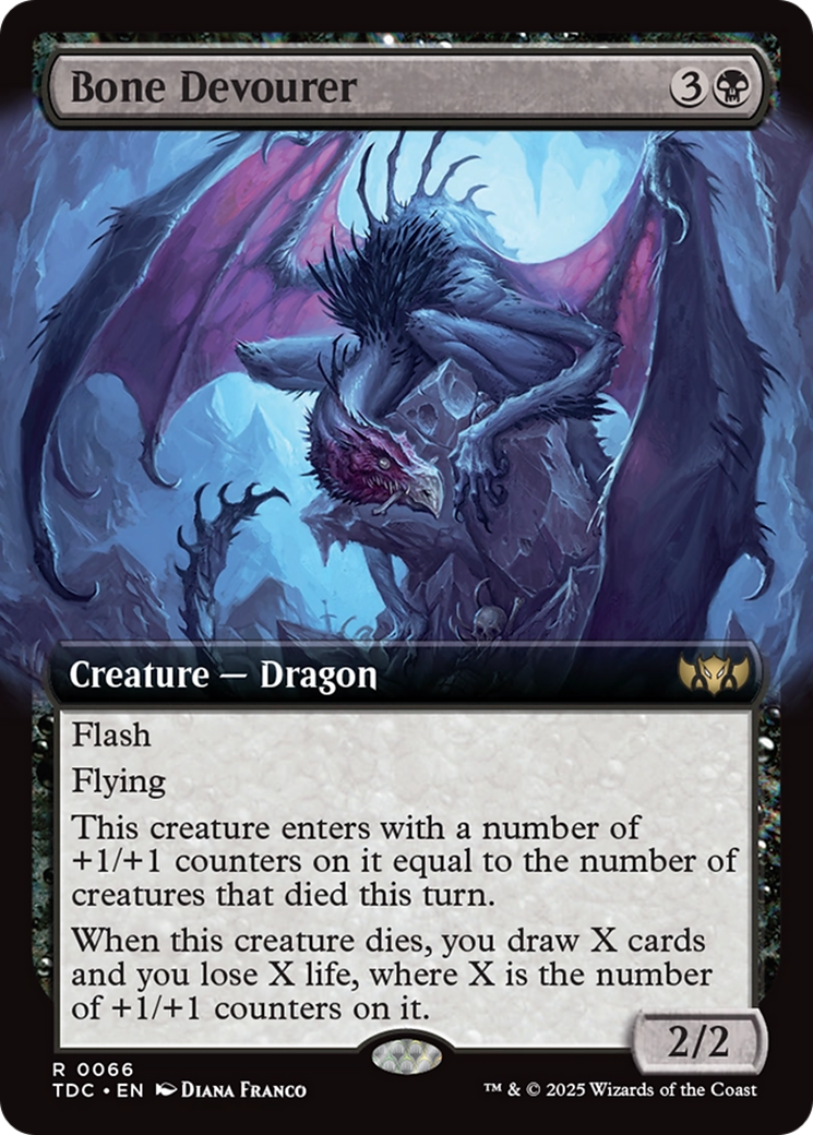 Bone Devourer (Extended Art) [Tarkir: Dragonstorm Commander] | Good Games Morley