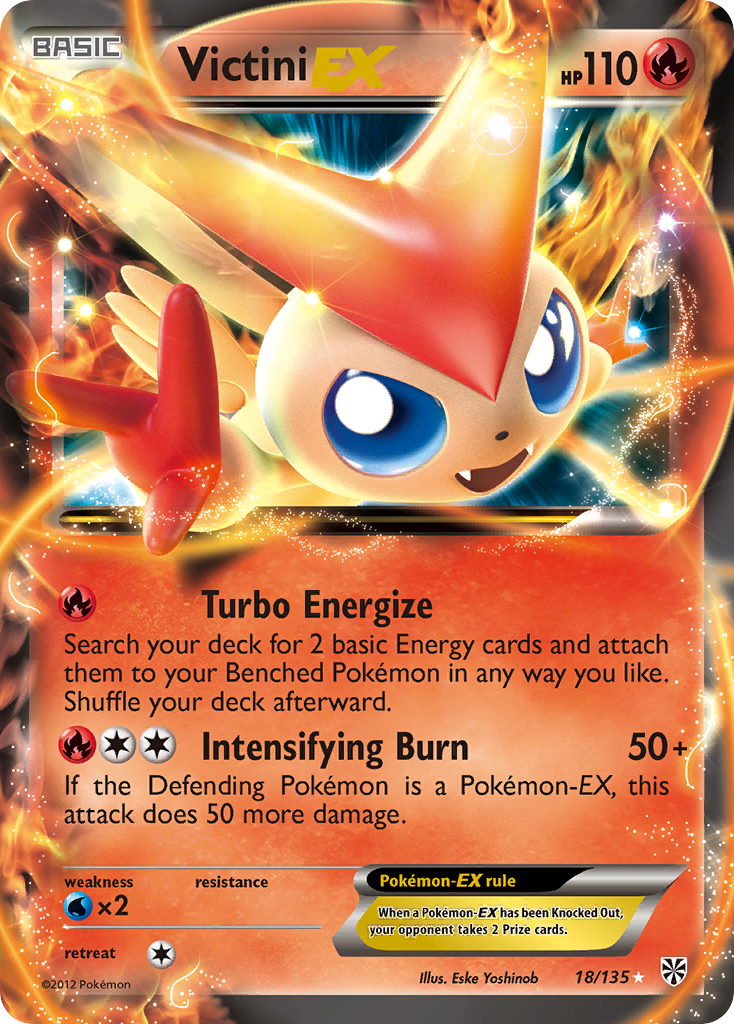 Victini EX (18/135) [Black & White: Plasma Storm] | Good Games Morley