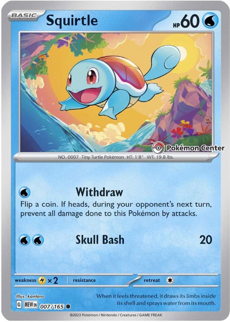 Squirtle (007/165) (Pokemon Center) [Scarlet & Violet 151] | Good Games Morley