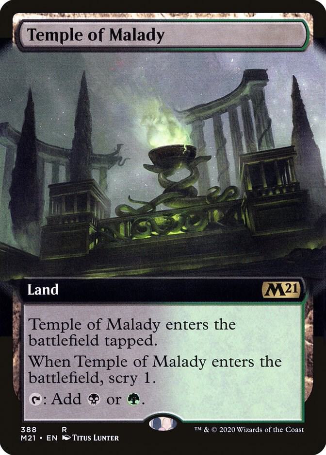 Temple of Malady 388 (Core Set 2021)  - Extended Art Foil | Good Games Morley