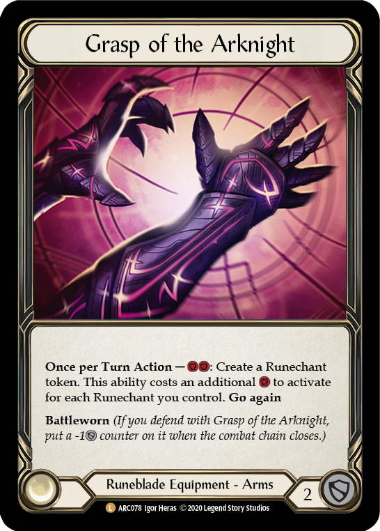 Grasp of the Arknight [U-ARC078] (Arcane Rising Unlimited)  Unlimited Rainbow Foil | Good Games Morley