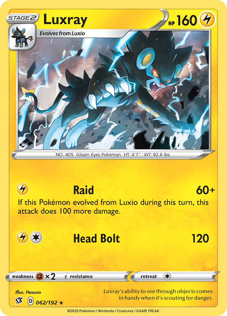 Luxray (062/192) [Sword & Shield: Rebel Clash] | Good Games Morley