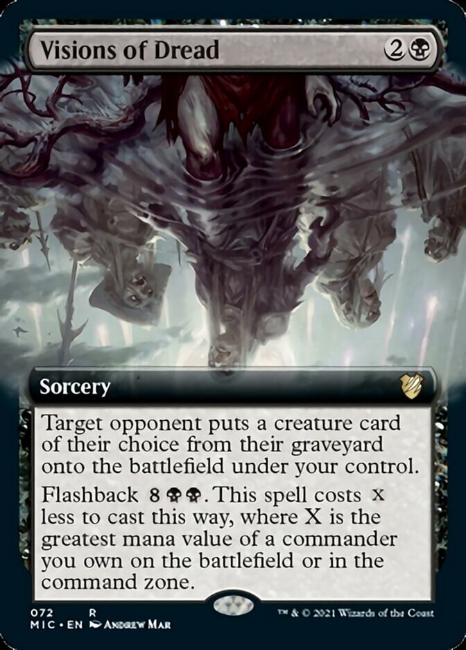 Visions of Dread (Extended Art) [Innistrad: Midnight Hunt Commander] | Good Games Morley