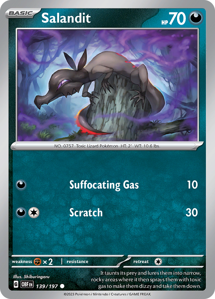 Salandit (139/197) [Scarlet & Violet: Obsidian Flames] | Good Games Morley