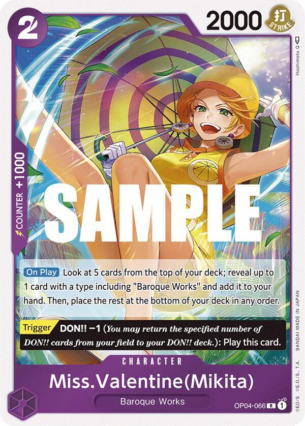 Miss.Valentine(Mikita) OP04-066 (Kingdoms of Intrigue)  - Foil | Good Games Morley