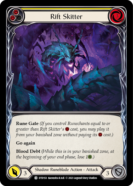 Rift Skitter (Yellow) [DTD153] (Dusk Till Dawn)  Rainbow Foil | Good Games Morley