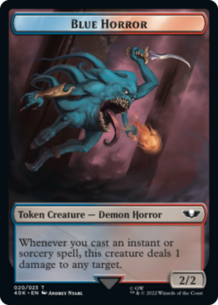 Spawn // Blue Horror Double-Sided Token [Warhammer 40,000 Tokens] | Good Games Morley