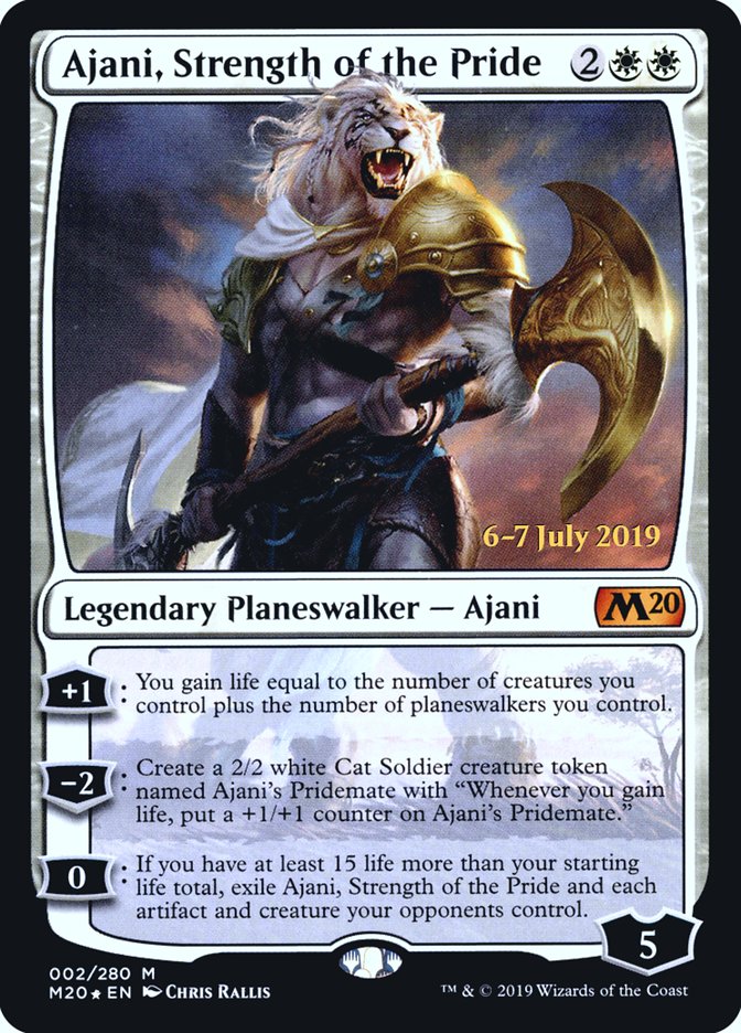 Ajani, Strength of the Pride [Core Set 2020 Prerelease Promos] | Good Games Morley