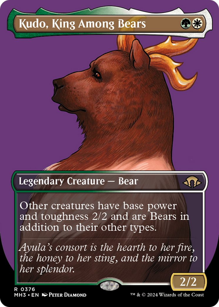 Kudo, King Among Bears (Borderless) [Modern Horizons 3] | Good Games Morley