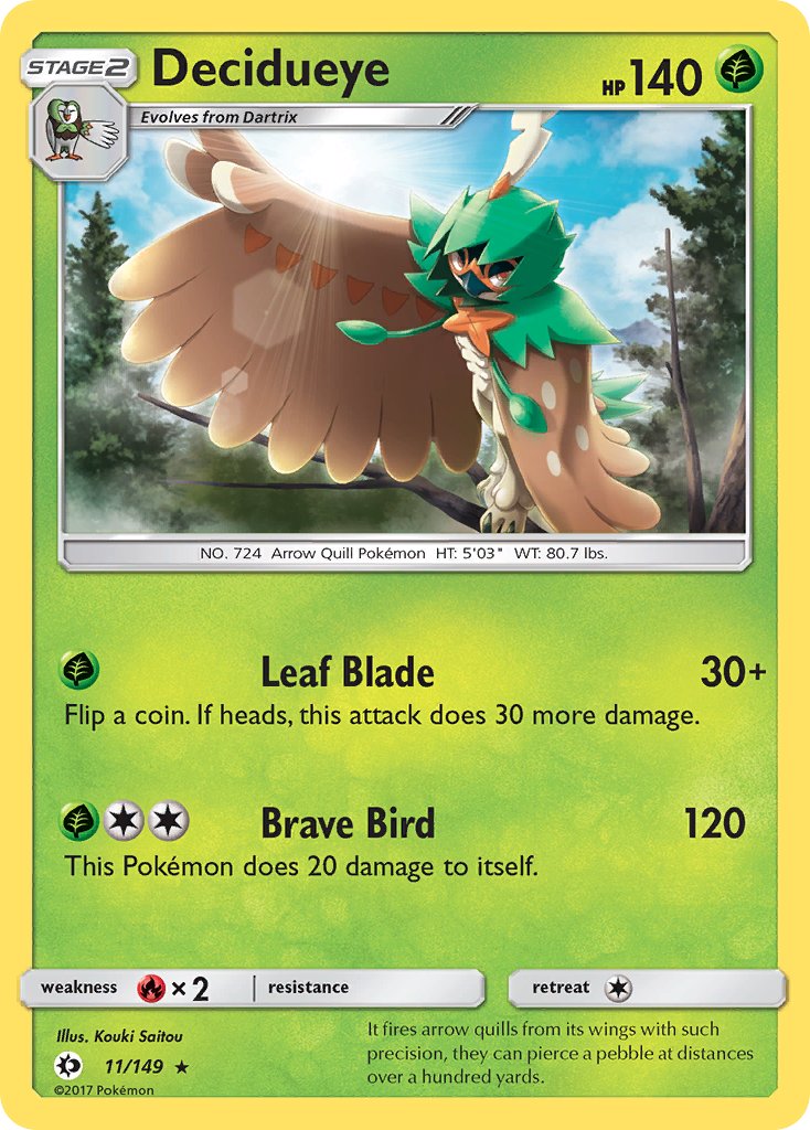 Decidueye (11/149) (Theme Deck Exclusive) [Sun & Moon: Base Set] | Good Games Morley