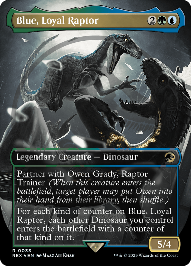 Blue, Loyal Raptor (Emblem) (Borderless) [Jurassic World Collection Tokens] | Good Games Morley