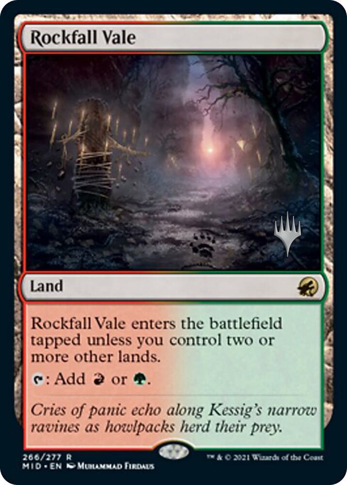 Rockfall Vale 266 (Promo Pack: Innistrad: Midnight Hunt)  - Foil | Good Games Morley
