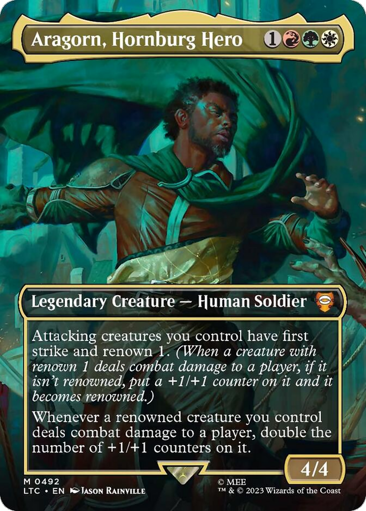 Aragorn, Hornburg Hero (Borderless) [The Lord of the Rings: Tales of Middle-Earth Commander] | Good Games Morley