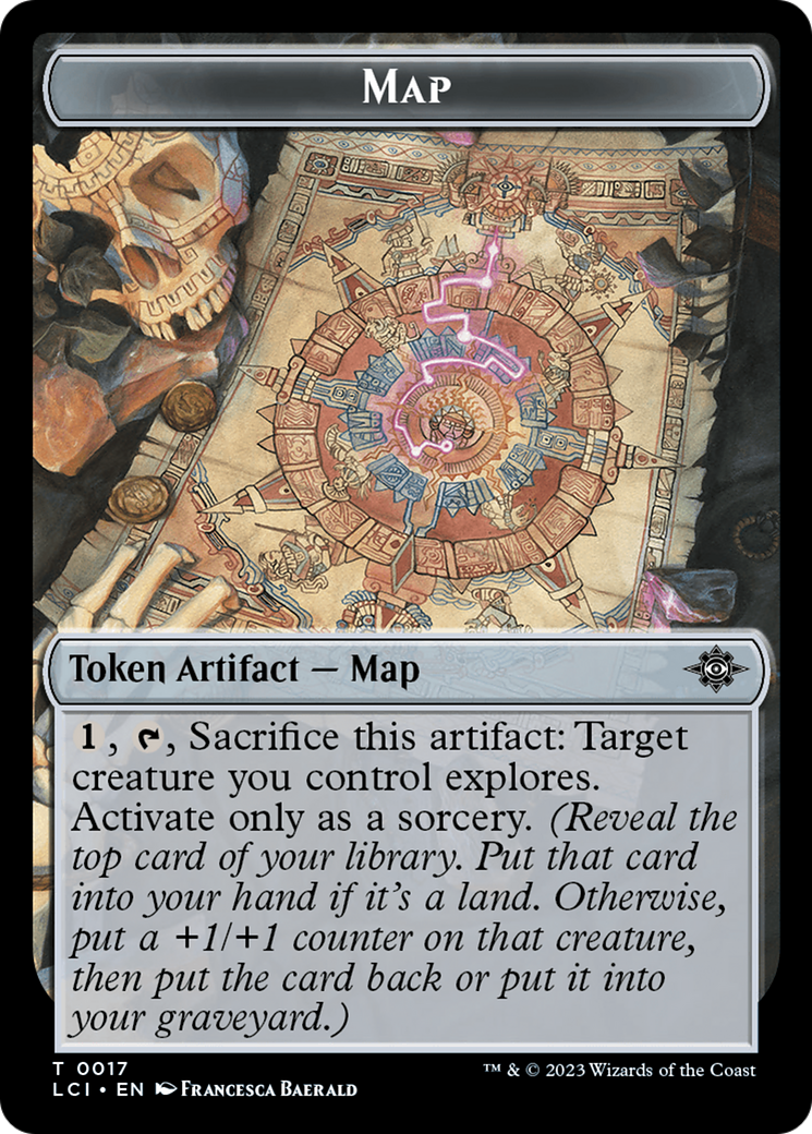 Map // Dinosaur (0001) Double-Sided Token [The Lost Caverns of Ixalan Tokens] | Good Games Morley