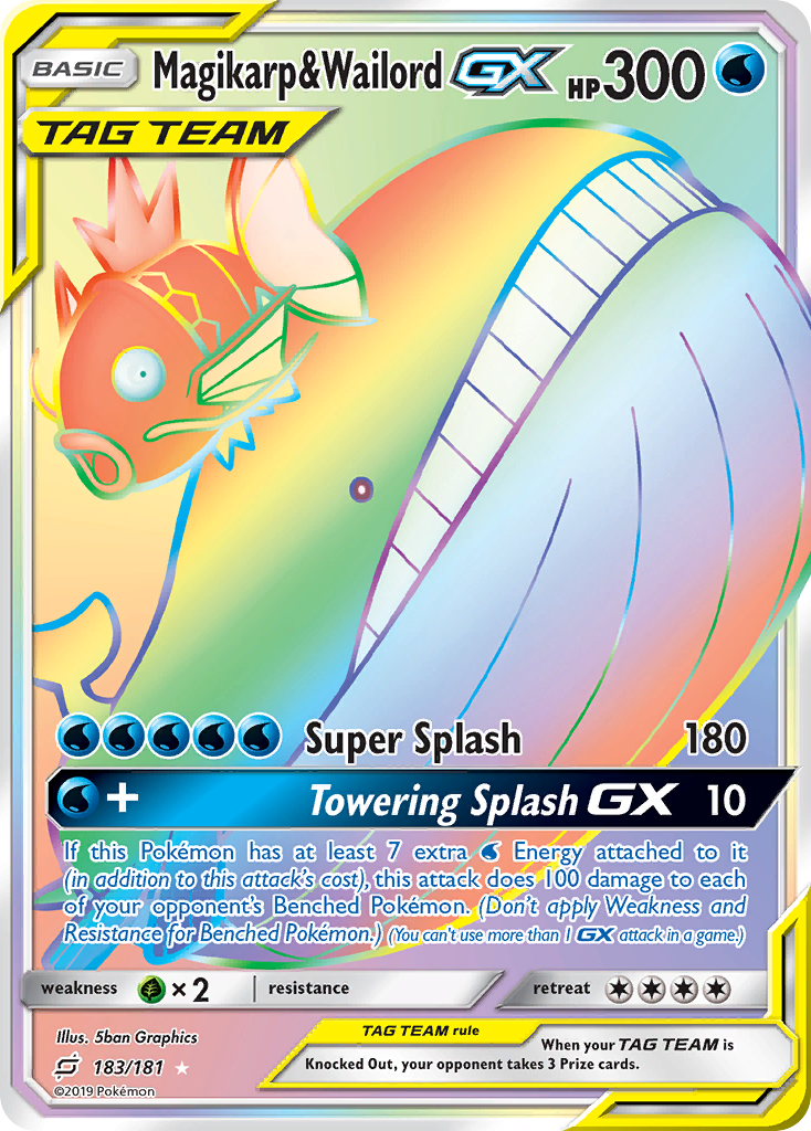 Magikarp & Wailord GX (183/181) [Sun & Moon: Team Up] | Good Games Morley