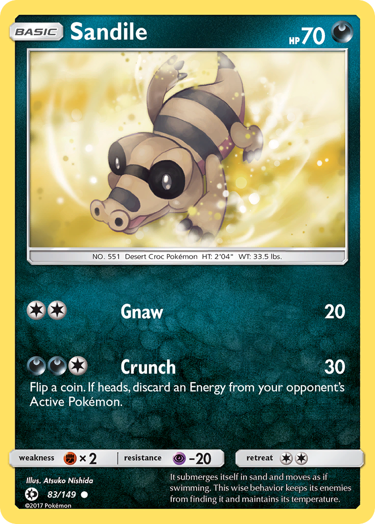 Sandile (83/149) [Sun & Moon: Base Set] | Good Games Morley
