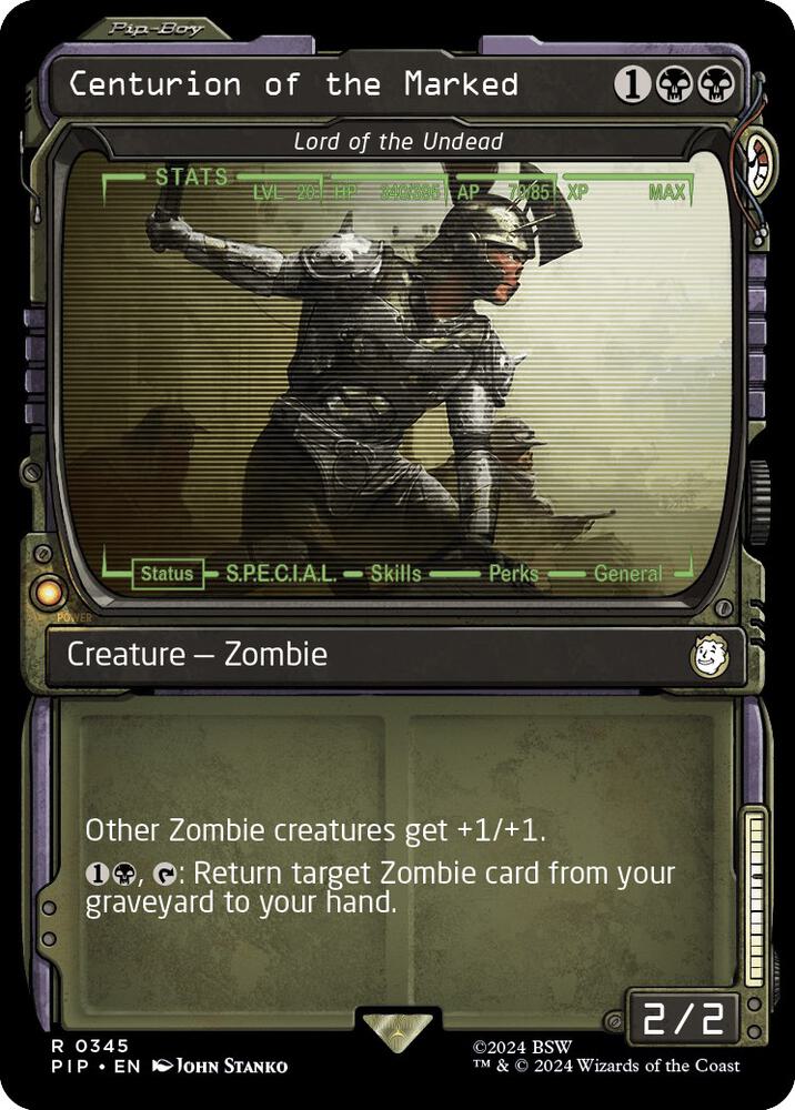 Centurion of the Marked - Lord of the Undead 345/326 (Universes Beyond: Fallout)  - Showcase Foil | Good Games Morley