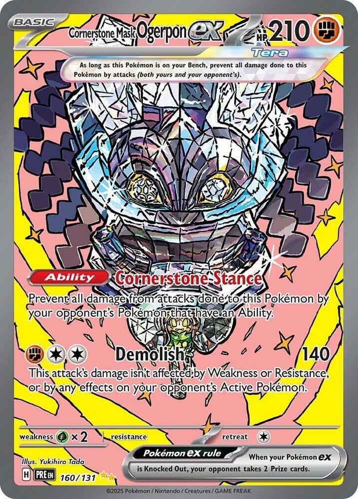 Cornerstone Mask Ogerpon ex (160/131) [Scarlet & Violet: Prismatic Evolutions] | Good Games Morley