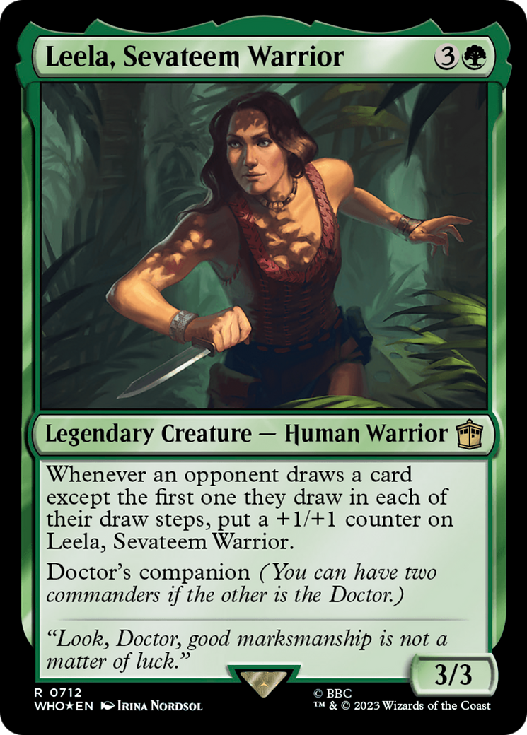 Leela, Sevateem Warrior (Surge Foil) [Doctor Who] | Good Games Morley